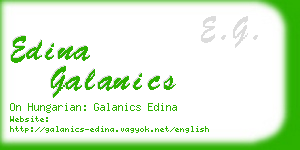 edina galanics business card
